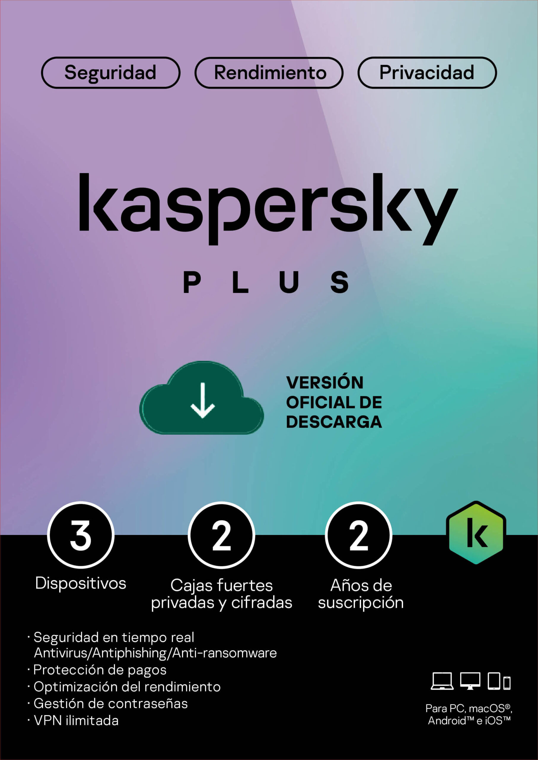 Kaspersky-Plus-3dev-2anos-ESD-scaled-1.jpg Kaspersky Plus 3 Dispositivos 24 Meses VPN ilimitado - Imagen 1