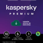 RENOVACION Kaspersky Premium 10 Dispositivos 12 Meses VPN ilimitado
